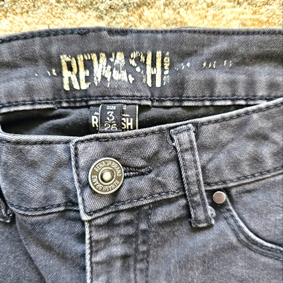 Rewash High Wasted Distressed Black Wash Skinny Jeans Size 3 Waist 26 - Picture 11 of 11